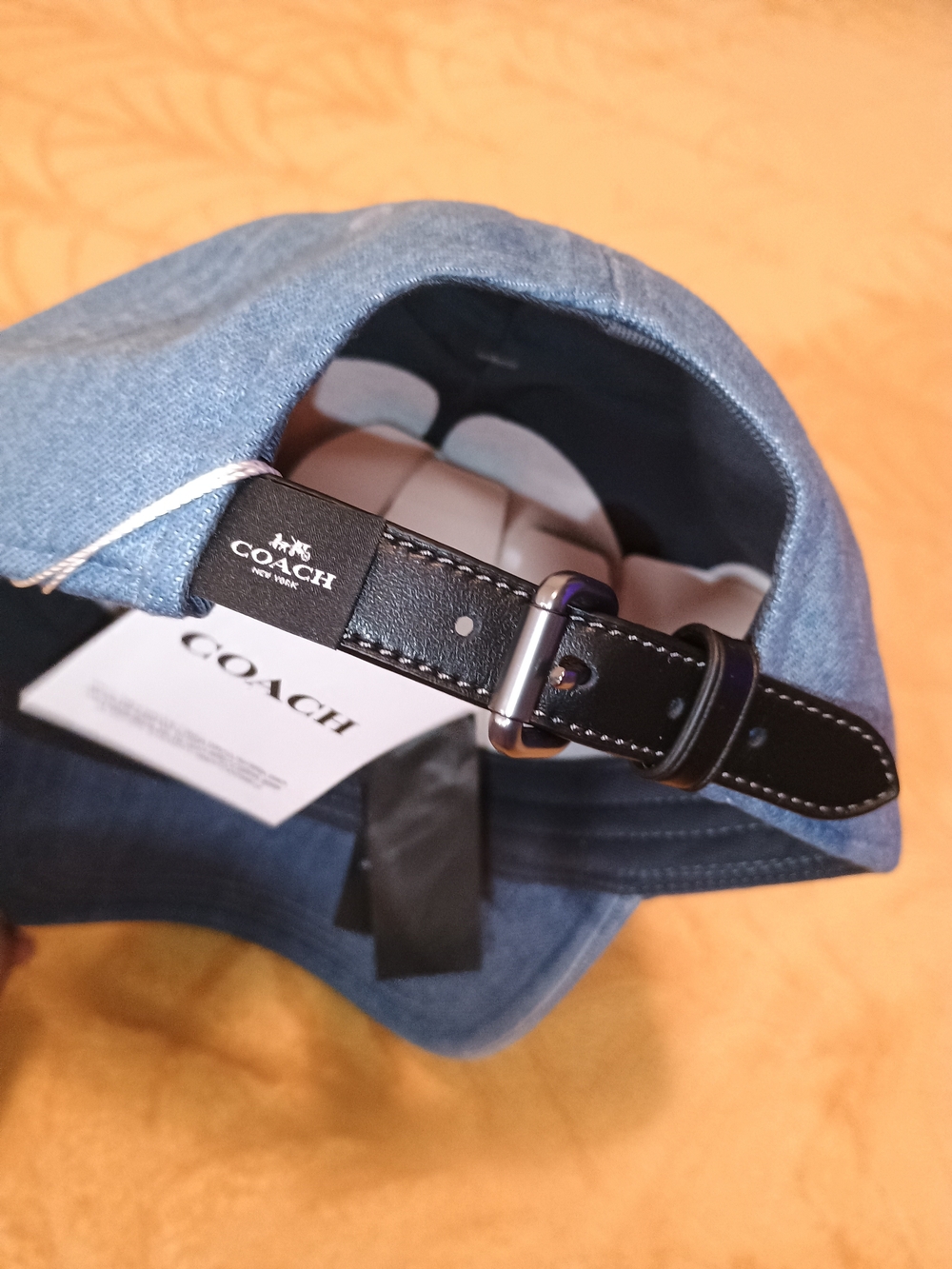 (No Offers) Brand New Coach Women's Sculpted Baseball Hat Indigo - Picture 3 of 4